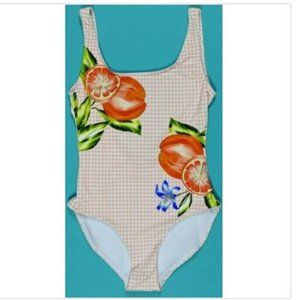 Onia Swimwear  Kelly Oranges Placement Swimsuit